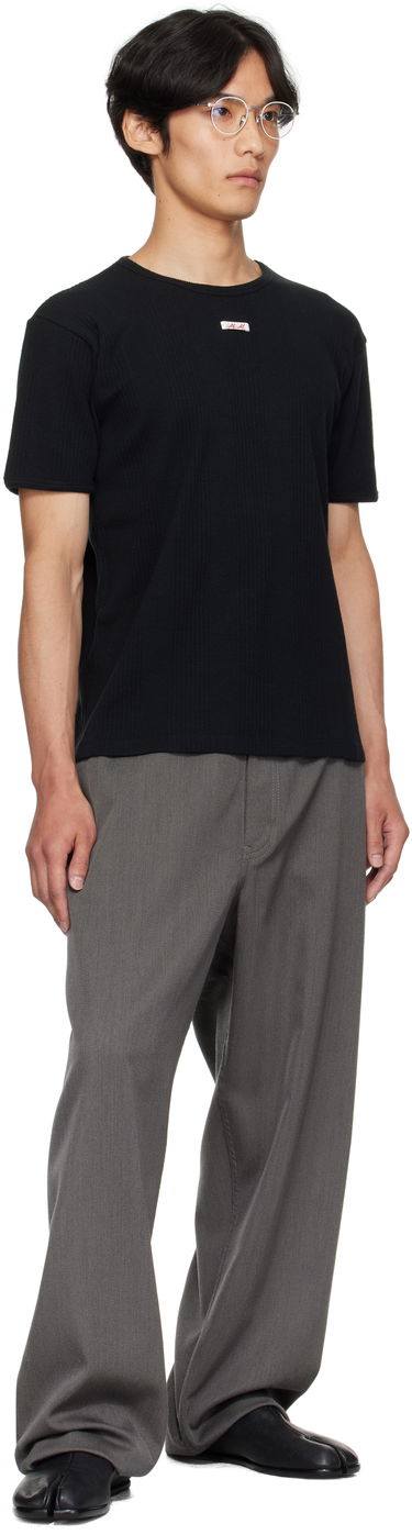 Тениска Maison Margiela Ribbed T-shirt Черно | S67GC0041 S24430, 3