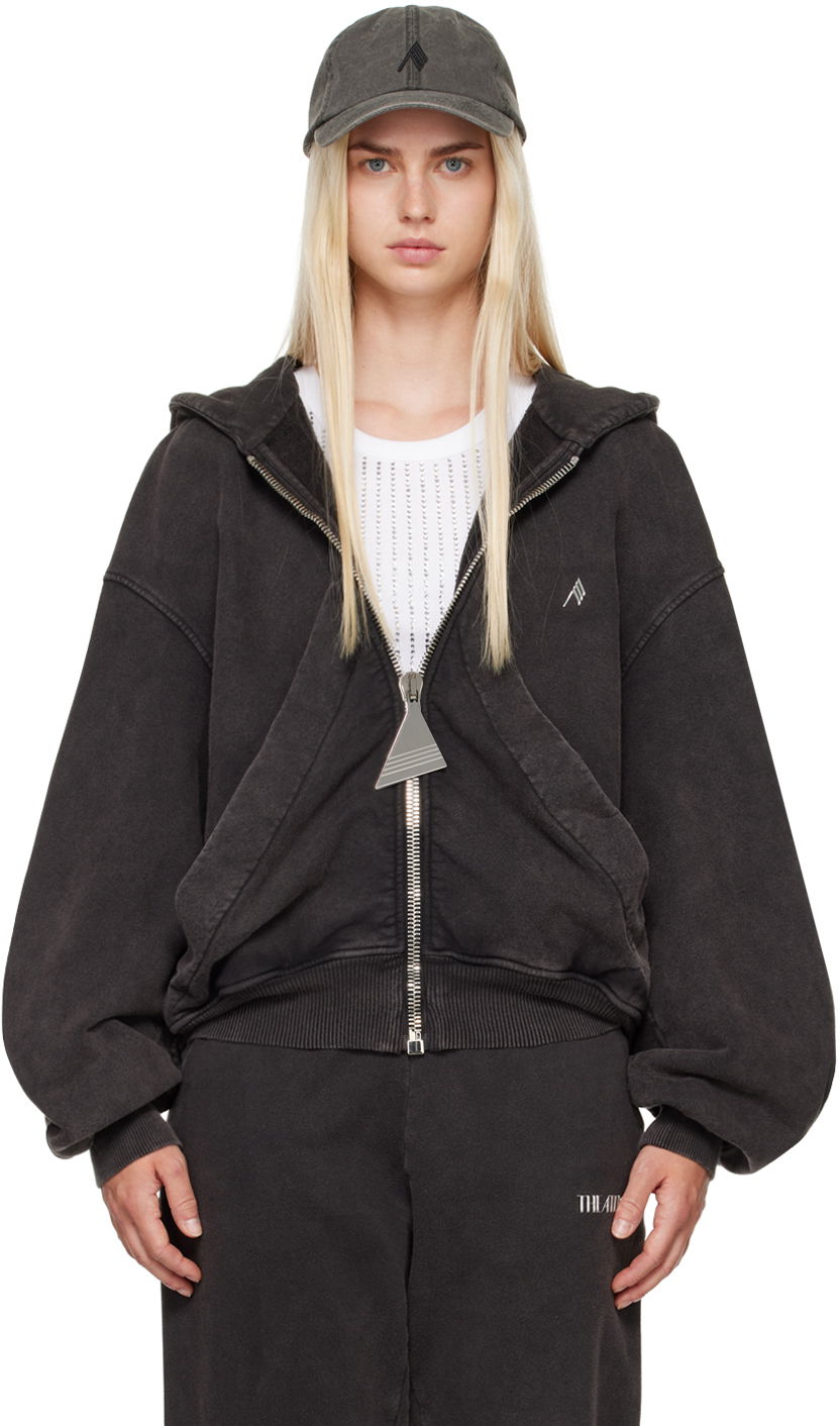 Суитчър The Attico The Attico Faded Zip-Up Hoodie Черно | 247WCF15 JF05, 0