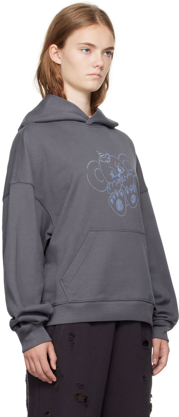 Суитчър We11done We11done Monster Fitted Hoodie Сиво | WD-TH2-24-831-U-CH, 1