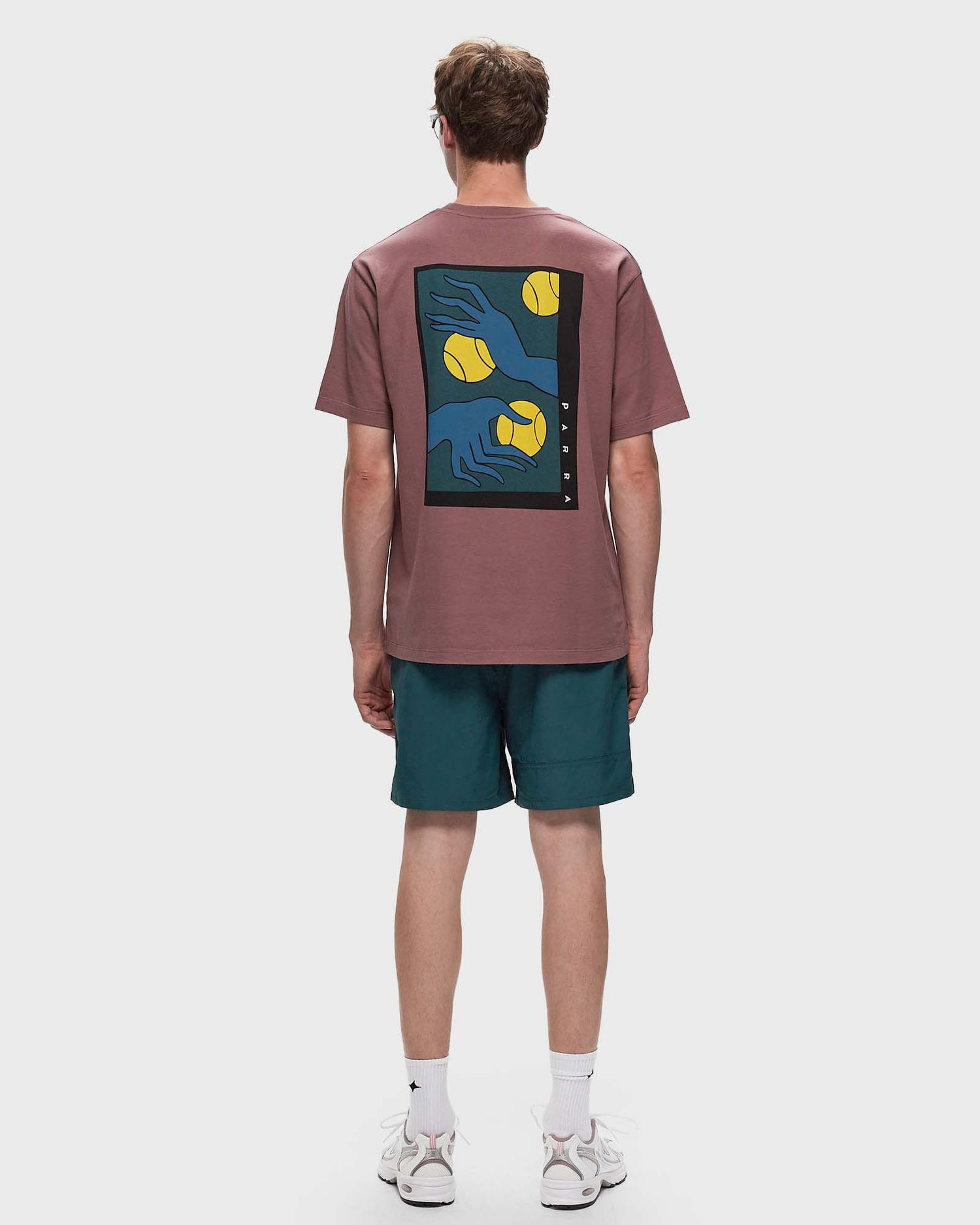 Тениска By Parra Ball Catcher Graphic T-Shirt Лилаво | 52106, 1
