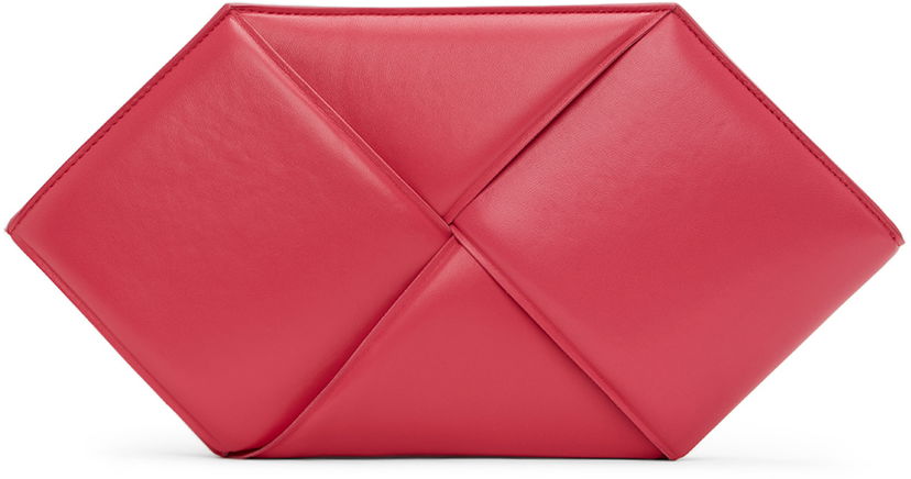 Дамска чанта Bottega Veneta Pouch Hexagonal Розово | 639955 VCQR2