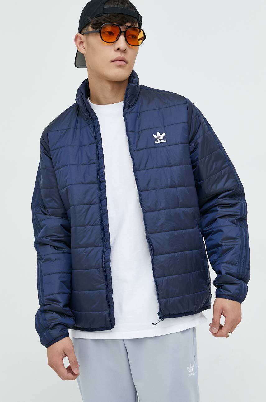 Пухо яке adidas Originals Padded Stand Collar Puffer Jacket Тъмно синьо | HL9215, 0
