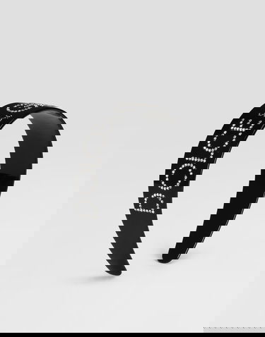 Колани Dolce & Gabbana Dolce & Gabbana Crystal Embellished PVC Hairband Черно | WHR2J2W1111N0000, 3