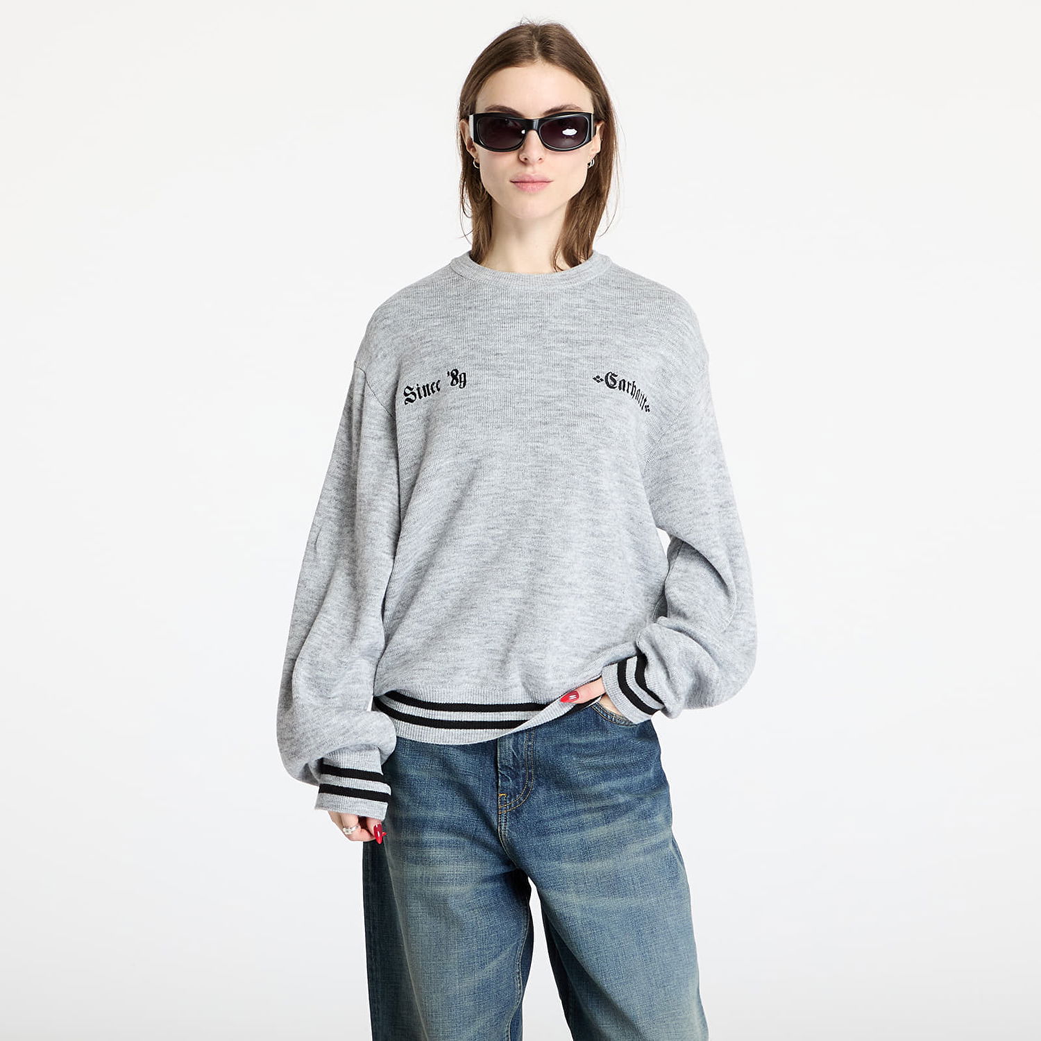 Пуловер Carhartt WIP Greatest Hits Sweater Сиво | I034389.00OXX, 1