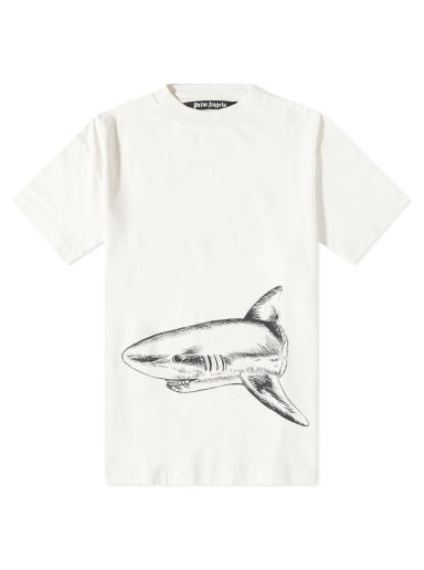 Тениска Palm Angels Broken Shark Tee Бяло | PMAA001S23JER0010410