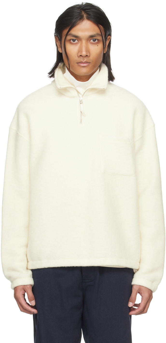 Суитчър Universal Works Universal Works Ramsay Fleece Pullover Бяло | P2945, 0
