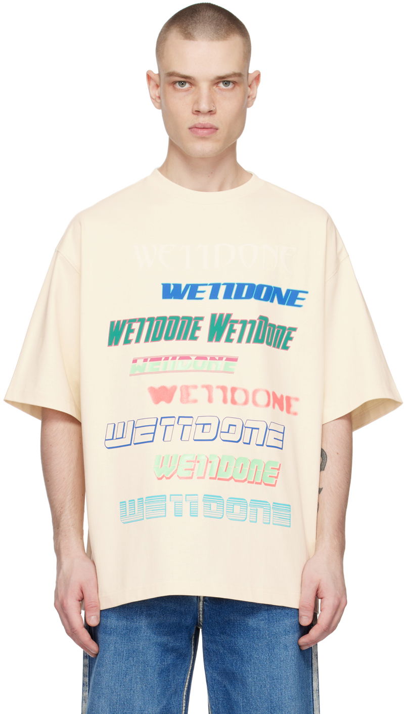 Тениска We11done Printed T-Shirt Бежово | WD-TT3-21-801-U-IV, 0