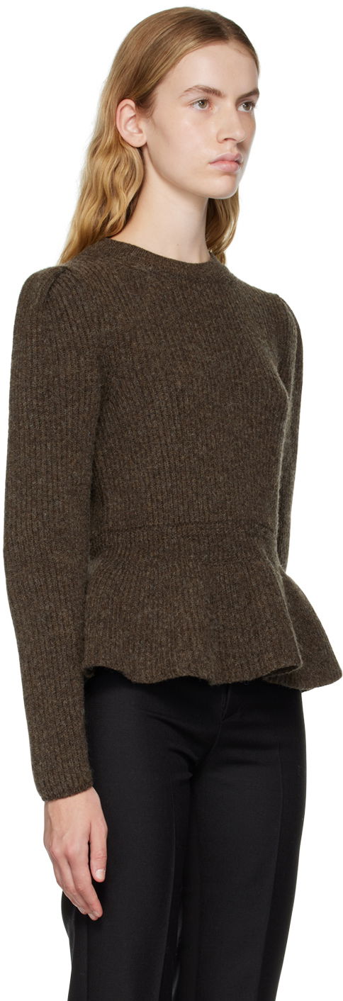 Пуловер LEMAIRE Lemaire Peplum Knit Sweater Кафяво | KN684 LK107, 1