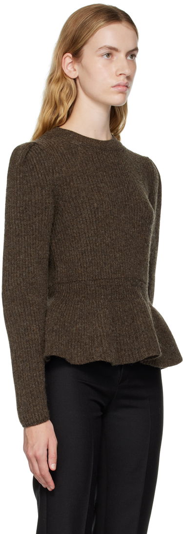 Пуловер LEMAIRE Lemaire Peplum Knit Sweater Кафяво | KN684 LK107, 1