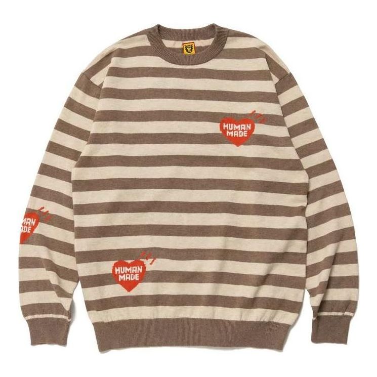 Пуловер Human Made Human Made Striped Long Sleeve Sweater Кафяво | HM24CS033, 0