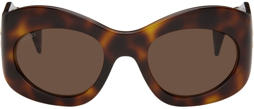 Слънчеви очила Gucci Wrapped Oval Sunglasses Кафяво | GG1463S-002, 0