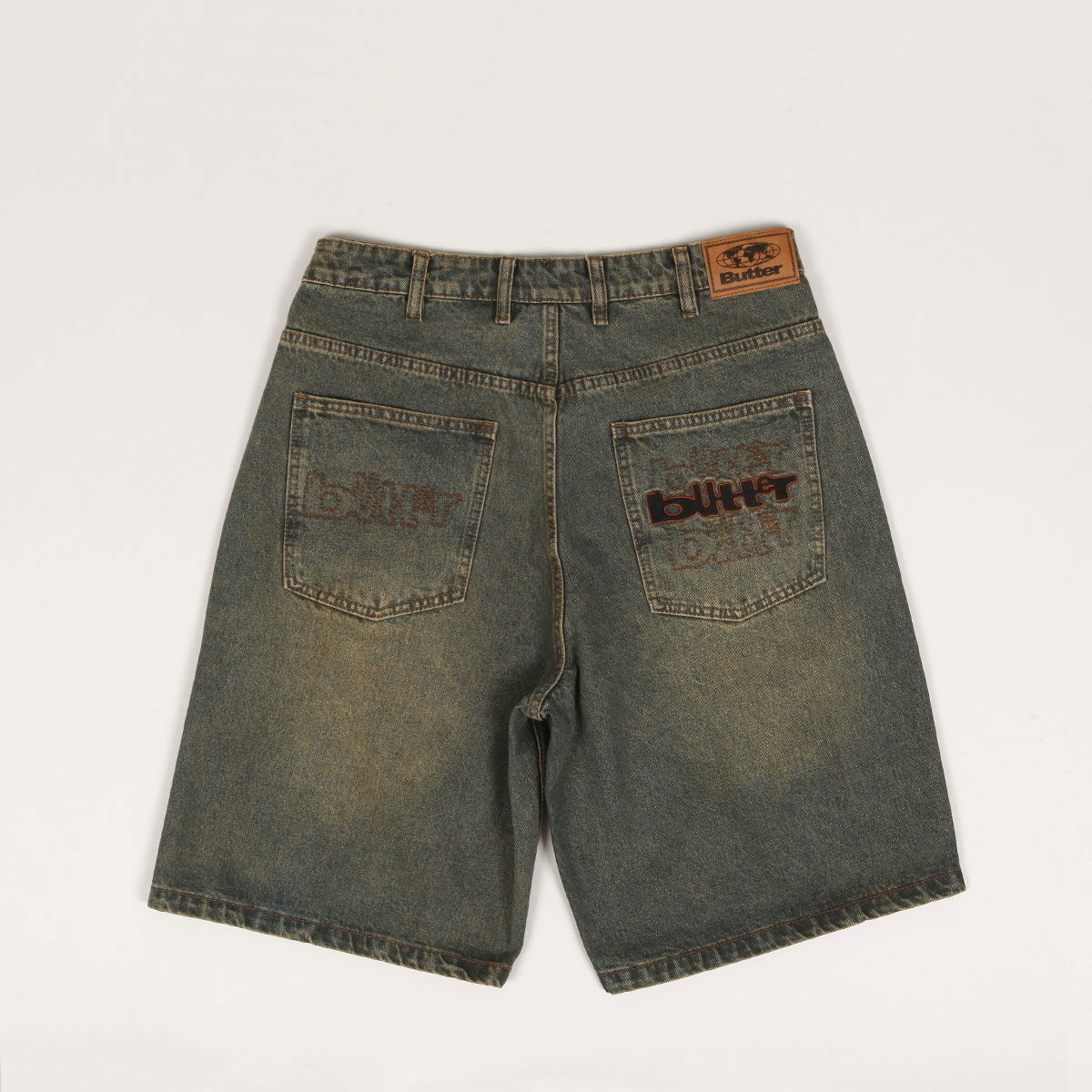 Къси панталони Butter Goods Butter Goods Warp Denim Shorts Синьо | butter-goods-warped-denim-shorts-dirty-wash-indigo, 1