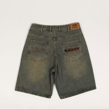 Къси панталони Butter Goods Butter Goods Warp Denim Shorts Синьо | butter-goods-warped-denim-shorts-dirty-wash-indigo, 1