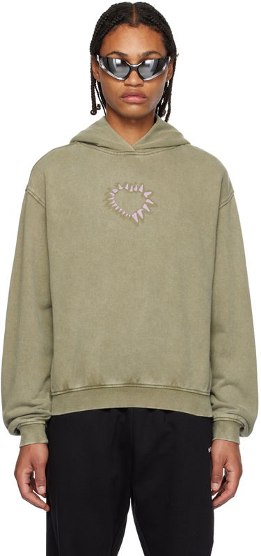 Суитчър We11done Printed Hoodie Зелено | WD-TH3-23-806-U-KK, 0