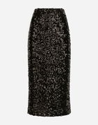 Sequined Calf-Length Skirt