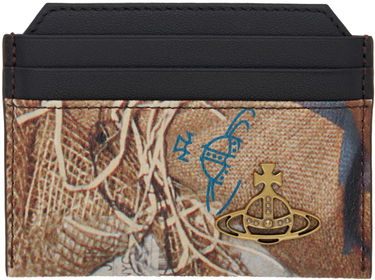 Облекло Vivienne Westwood Black & Beige Slim Card Holder Бежово | 5403000BU-S001S-, 0