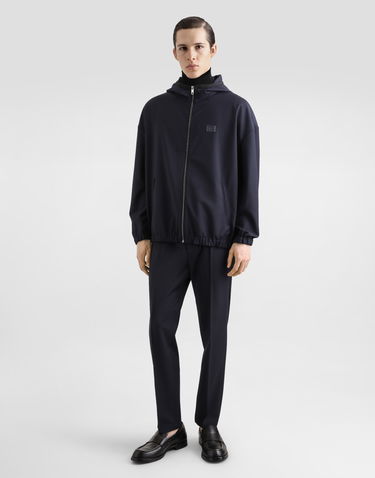 Суитчър Dolce & Gabbana Hooded Woolen Jacket With Tag Тъмно синьо | G9BMVTFURK8B3681, 1