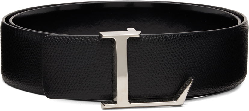Колани LANVIN Textured Logo Buckle Belt Черно | AM-BECCB2-GSLO-E25