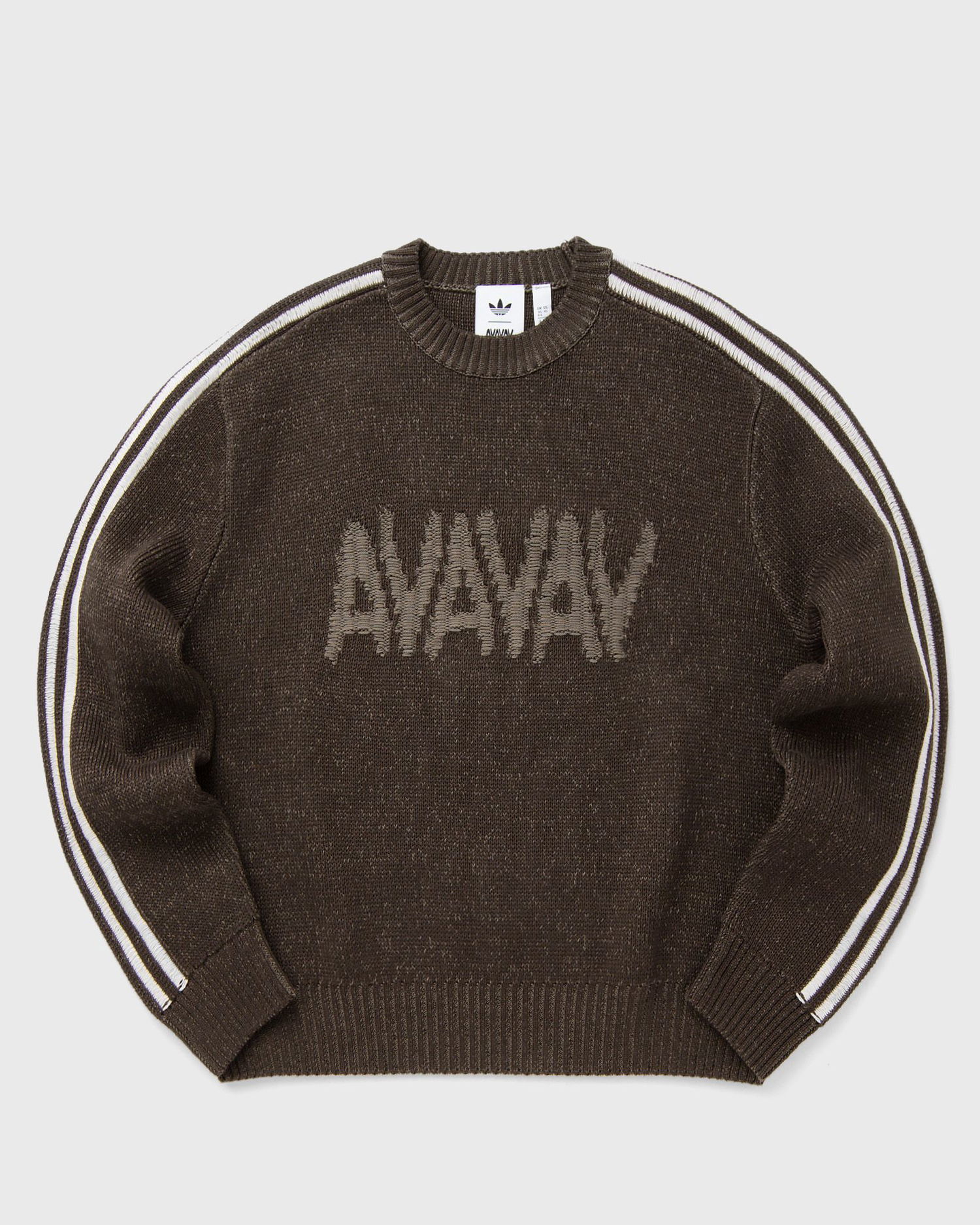 Пуловер adidas Originals AVAVAV Crew Neck Striped Knit Sweater Кафяво | JZ0620, 0