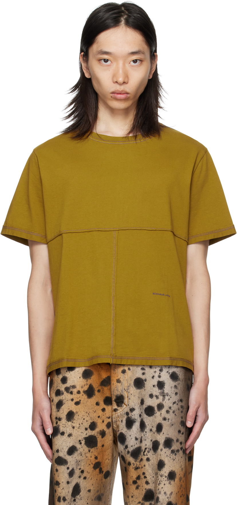 Тениска Eckhaus Latta Eckhaus Latta Lapped T-Shirt Зелено | 301-EL-PF25-O