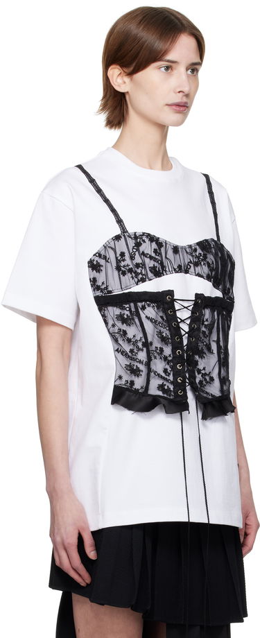 Тениска Andersson Bell Andersson Bell Lace Corset Oversized T-Shirt Бяло | atb1268w, 1