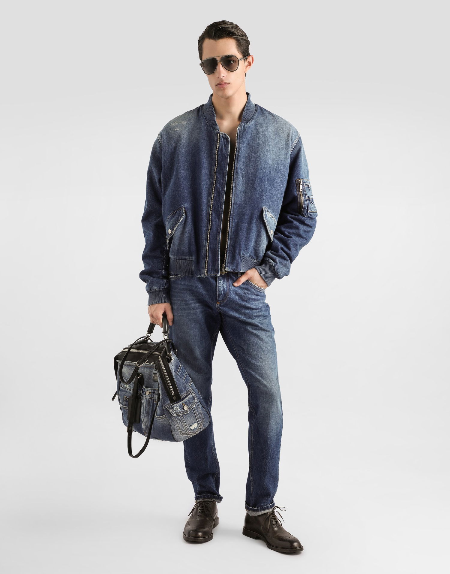 Дънки Dolce & Gabbana Washed Denim Trousers Синьо | GYJCCDG8NZ5S9001, 1