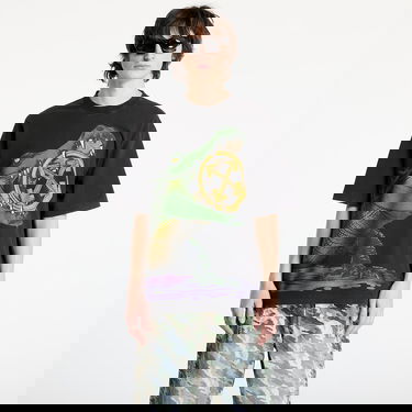 Тениска Off-White Crocodile Graphic Oversized T-Shirt Черно | OMAA120S25JER0061301, 0