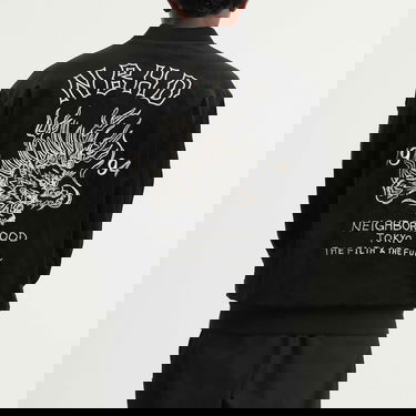Яке бомбър Neighborhood Velvet Embroidered Tokyo Japan Skull Tiger Souvenir Jacket Черно | 252AQNH-JKM03-BLK, 3