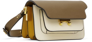 Дамска чанта Marni Marni Kids Trunk Shoulder Bag Бежово | M00998, 1