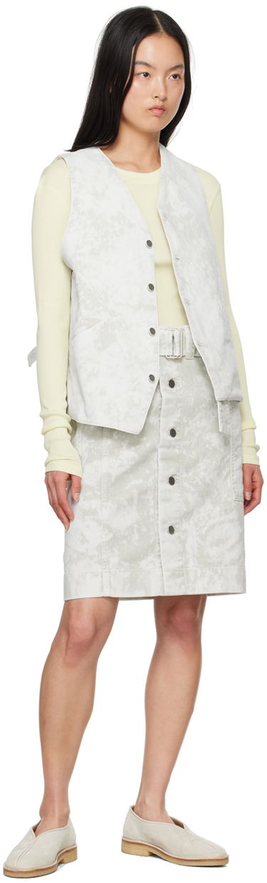 Пола LEMAIRE Lemaire Apron Denim Miniskirt Бяло | SK1024 LD1012, 3