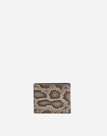 Портфейл Dolce & Gabbana Dolce & Gabbana Python Leather Bifold Wallet with Crossover DG Logo Бежово | BP2463A204387145, 2