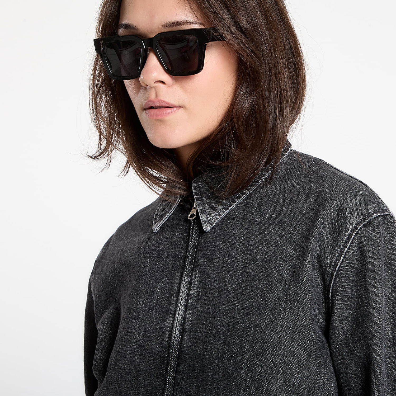 Яке Samsoe Samsoe Sanarinna Washed Denim Zip Jacket Черно | F25400008_CLR002076, 1