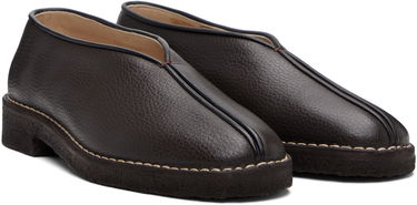 Кецове и обувки LEMAIRE Piped Crepe Loafers Кафяво | FO0247 LL205, 3