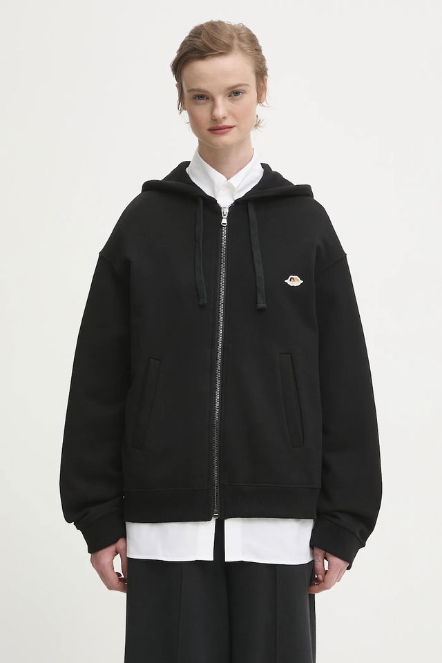Angel Patch Regular Fit Zip Up Smooth Hoodie