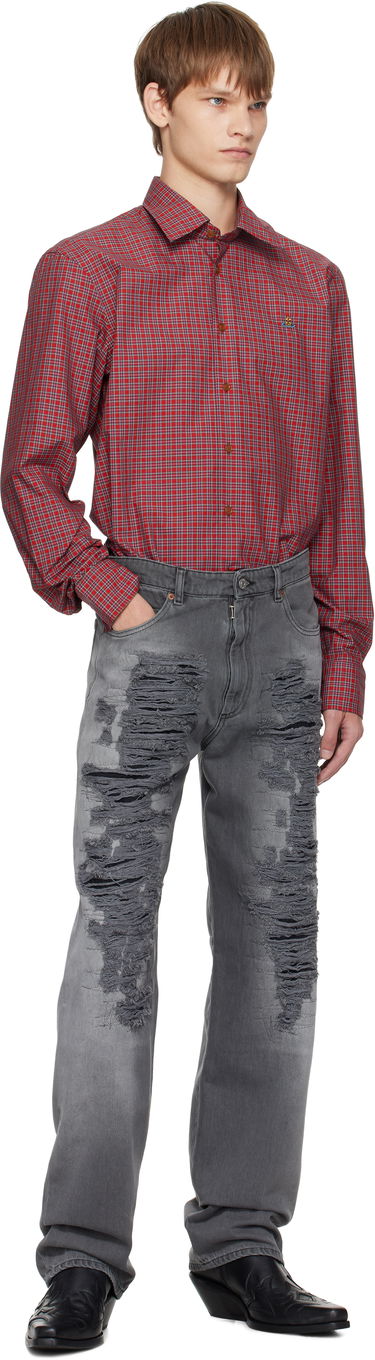 Риза Vivienne Westwood Vivienne Westwood Ghost Plaid Shirt Червено | 2401000J-W0179-, 4