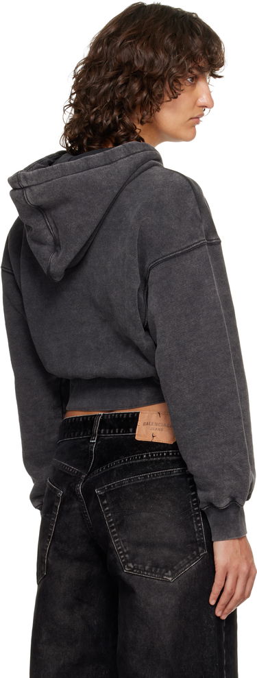 Суитчър Off-White Off-White Bookish Crop Logo Hoodie Черно | OWBB056F25FLE0031301, 2