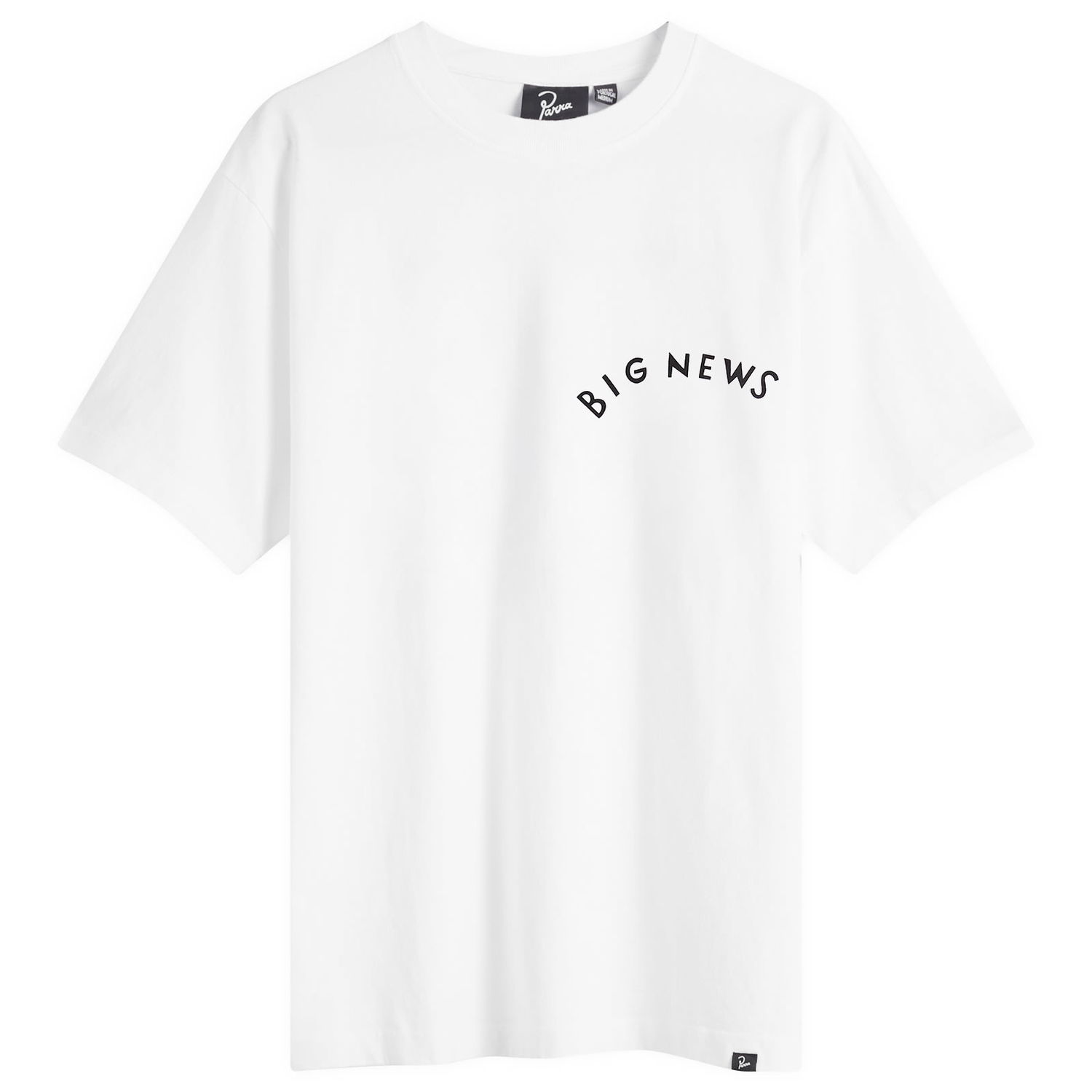 Тениска By Parra Parra Big News T-Shirt, Size Large Бяло | 53200-WHT, 0