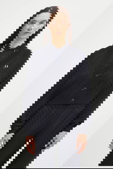 Пуловер Fred Perry Fred Perry Cable Knit Cropped Cardigan Черно | K1105, 1