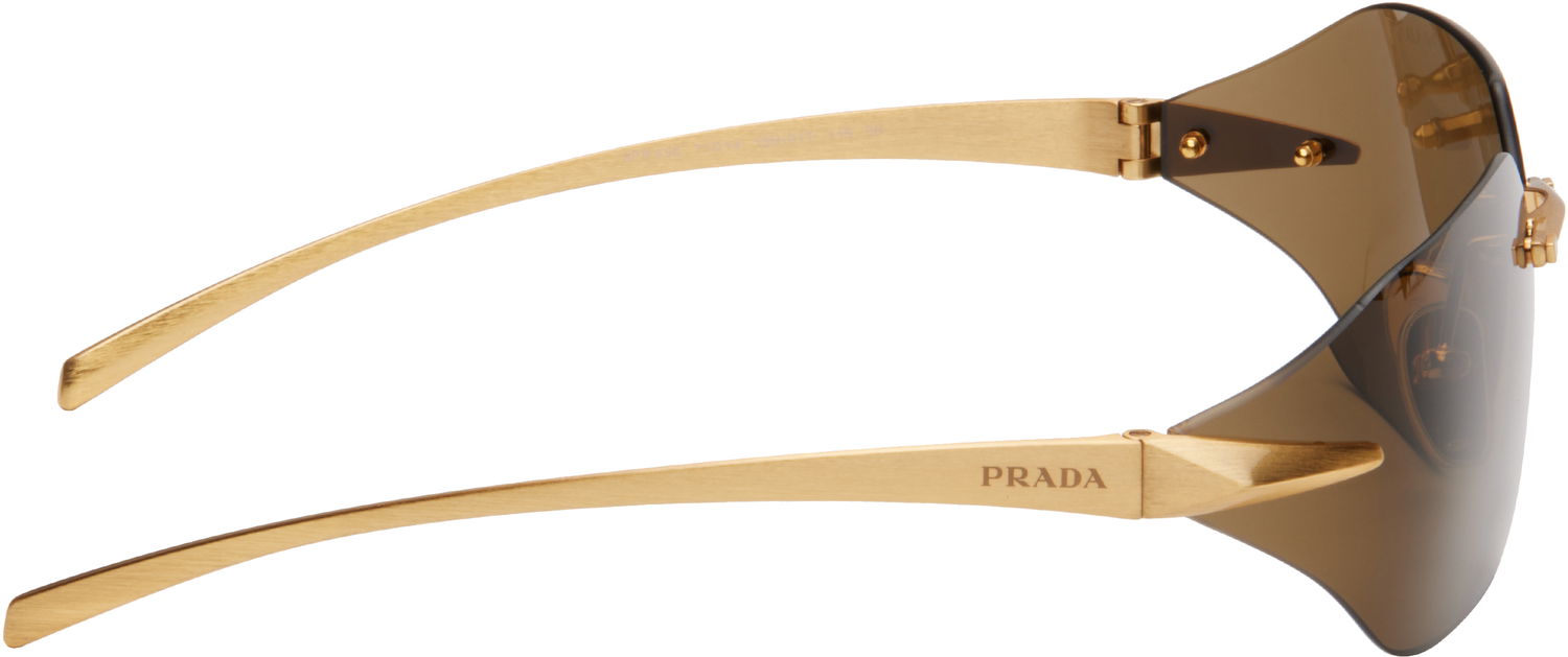 Слънчеви очила Prada Wrap Around Metal Sunglasses Кафяво | 0PR A55S 8056597958486, 1