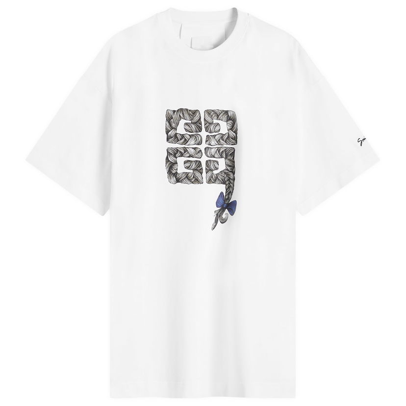 Тениска Givenchy 4G Braids T-Shirt Бяло | BM71JA3YNR-100