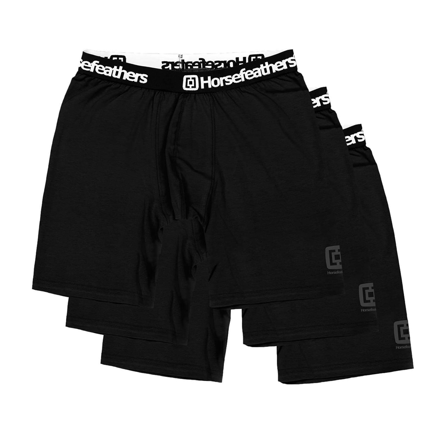 Боксерки Horsefeathers Boxers Dynasty Long 3-Pack Boxer Shorts Black Черно | AM195A, 0