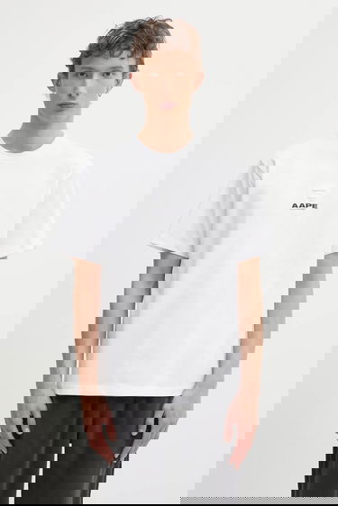 Тениска AAPE by A Bathing Ape Basic Ape Head Graphic T-Shirt Бяло | AAPTEM1647XXO, 2