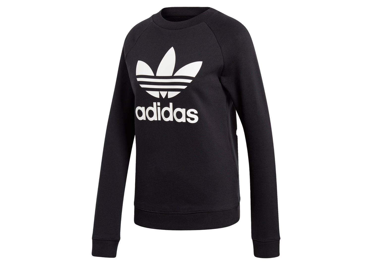 Суитчър adidas Originals adidas Trifoil Crewneck Sweatshirt Black/White Черно | DV2612, 0
