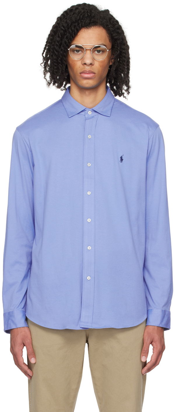 Риза Polo by Ralph Lauren Embroidered Shirt Синьо | 710899386004