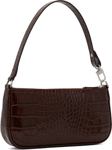 Чанта през рамо BY FAR Crocodile Embossed Leather Shoulder Bag Кафяво | 18FWRCLSNEDMED, 2