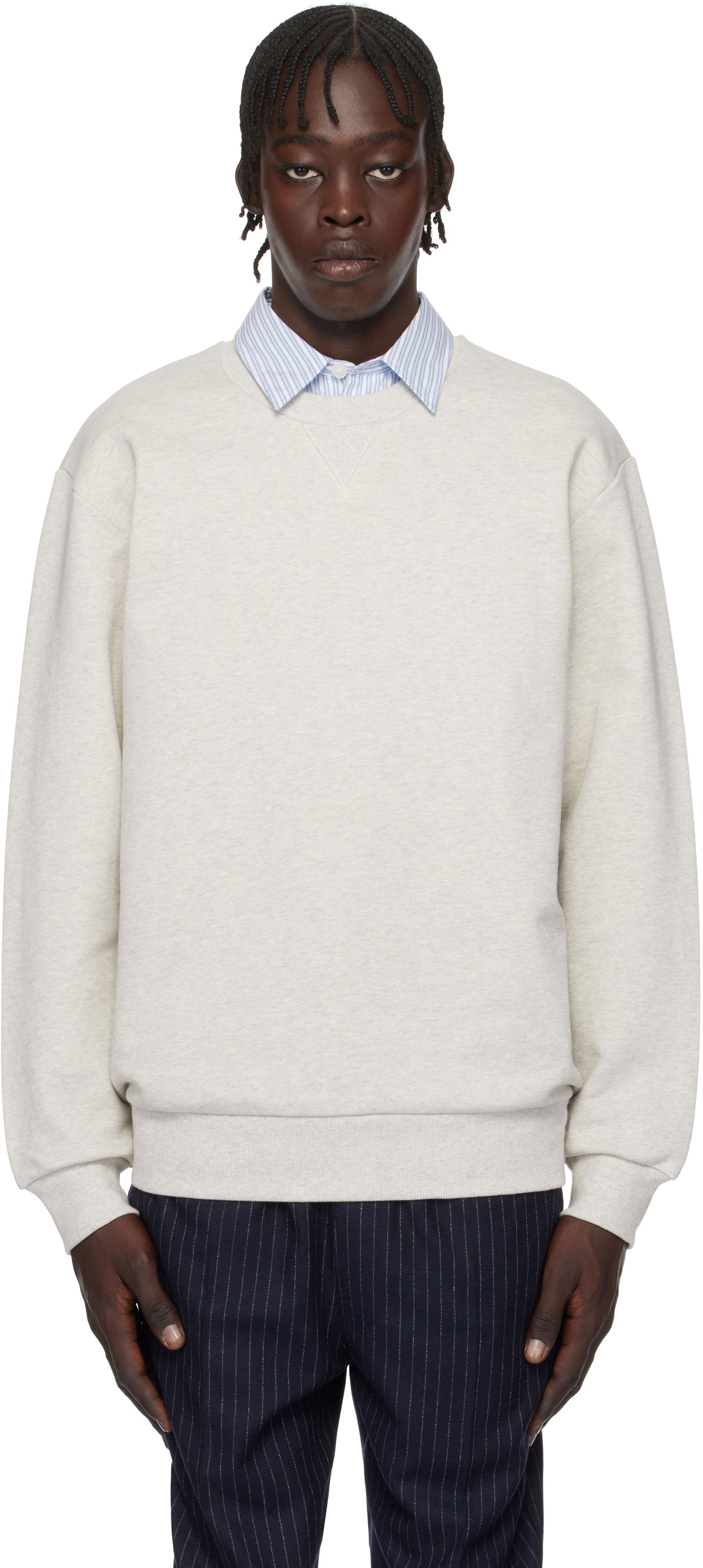 Суитчър A.P.C. Label H Crewneck Sweatshirt Сиво | COHCM-H27964, 0