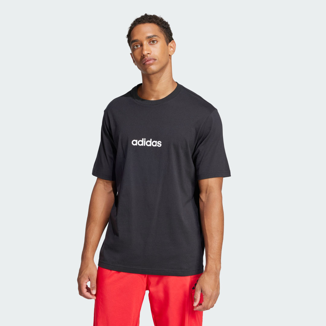 Тениска adidas Performance Essentials Linear Logo Jersey T-Shirt Черно | JE8993, 0