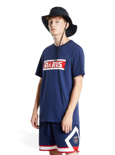 Тениска Jordan Paris Saint-Germain Wordmark Tee Тъмно синьо | DB6510-410