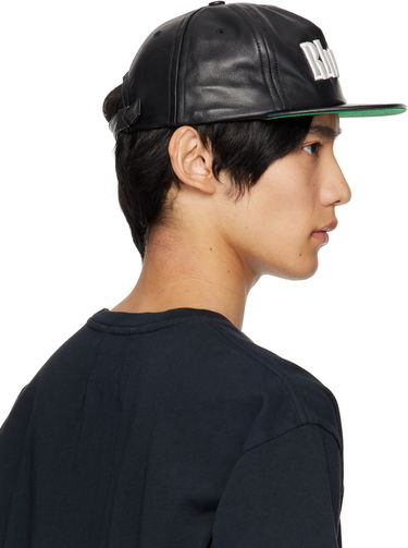 Шапка с козирка Rhude Rhude Logo Leather Cap Черно | RHPF25HA01459, 2