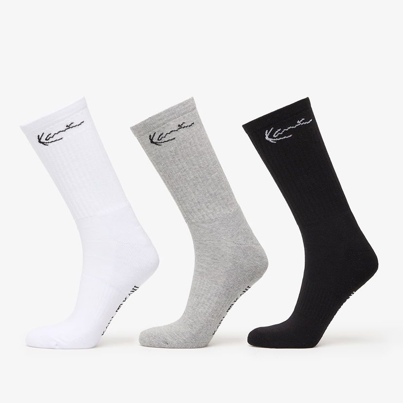 Чорапи Karl Kani Signature Socks 3-Pack Black/ Grey/ White Многоцветен | KA-SK011-013-05